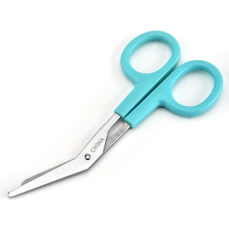 Stainless steel 12cm thin gauze scissors, elbow bandage scissors, muscle stickers, household outdoor canvas scissors Specification drawing