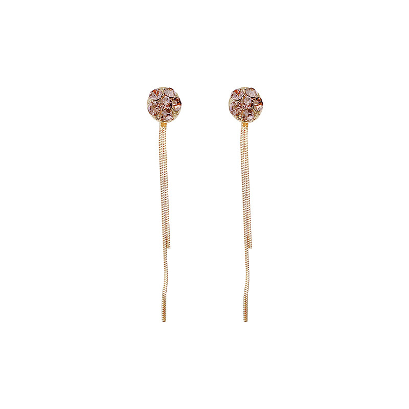 High-end grey S925 silver needle stud tassel long cold style earrings 2023 New trendy light luxury earrings for women Item Picture
