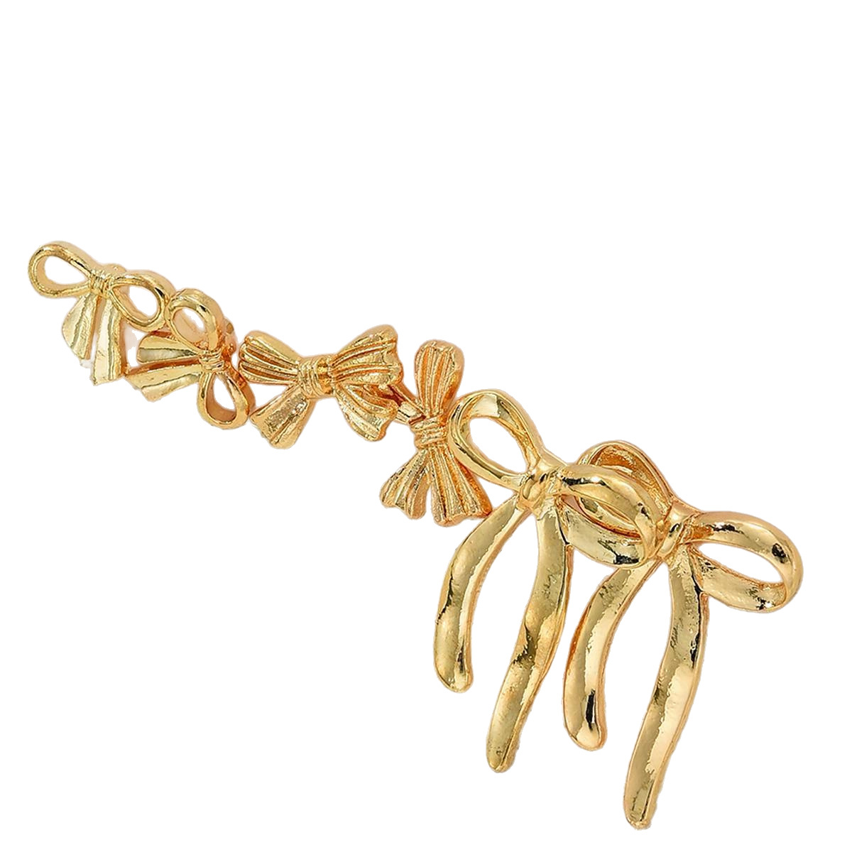 Cross-border European and American high-end alloy bow earrings, simple and elegant, ins style earrings, unique stud earrings set of 3 pieces Item Picture