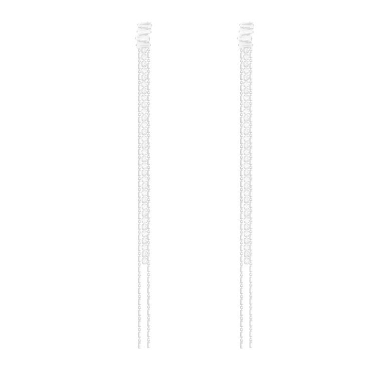 European and American individual style tassel earrings, light luxury and high-end sense, fashionable and simple earrings wholesale, niche design stud earrings for women Item Picture