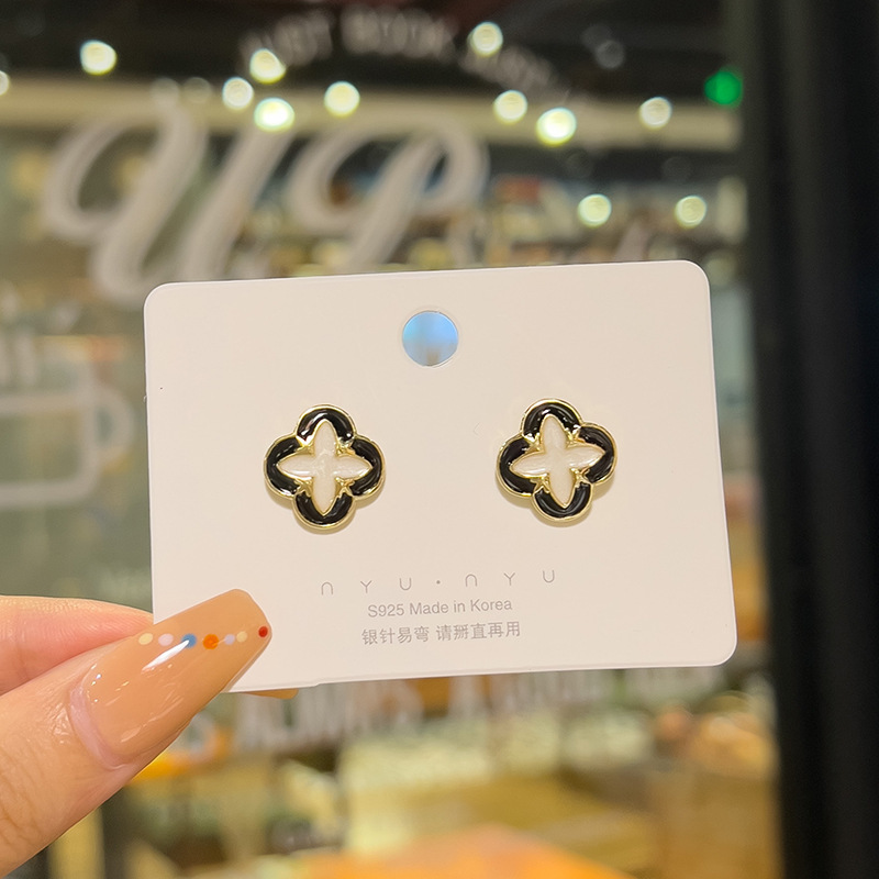 Korean version S925 silver needle new trendy summer earrings, the same style of earrings for female celebrities full figure