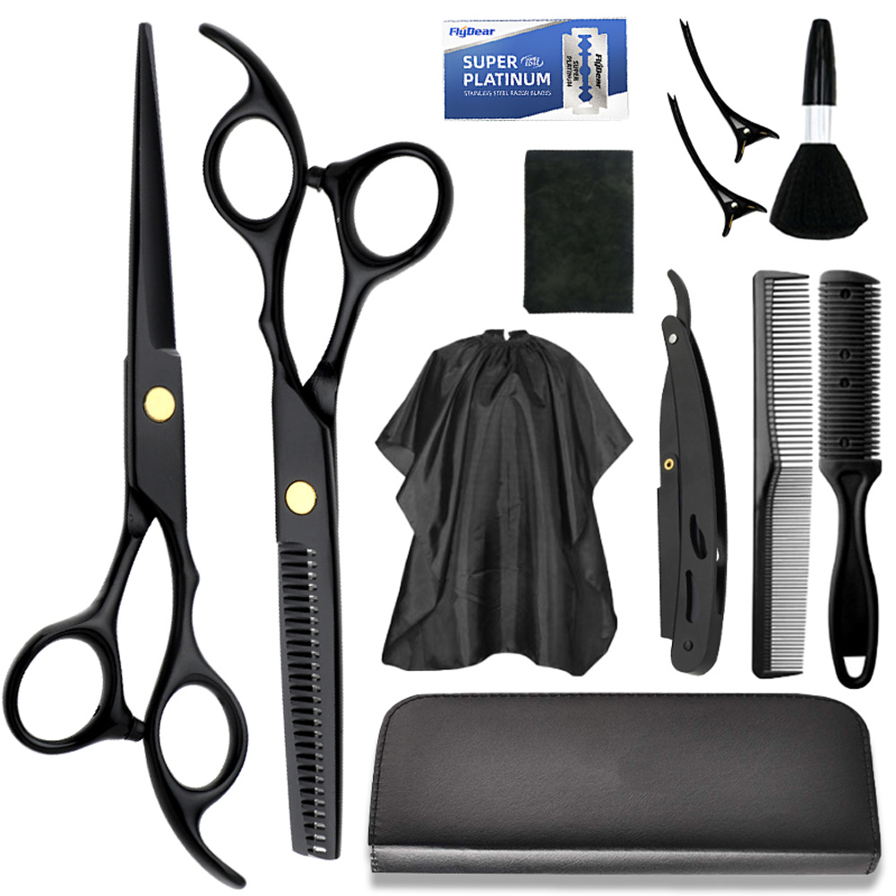 Factory direct sales of 6-inch stainless steel hair clippers, professional hairstylists, flat haircuts, thin and broken hair clippers, and tooth clippers undefined