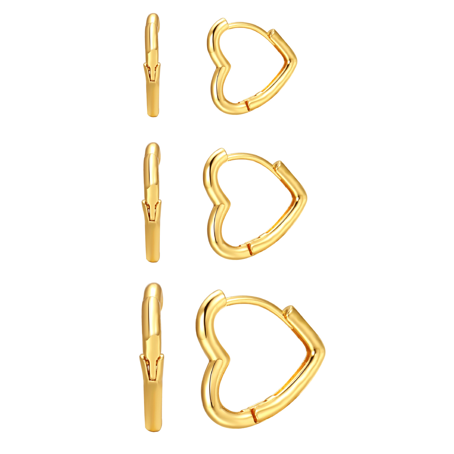 High-end, niche European and American metal ear rings, high-end, individual punk earrings, cross-border fashion, simple and large ear rings Item Picture