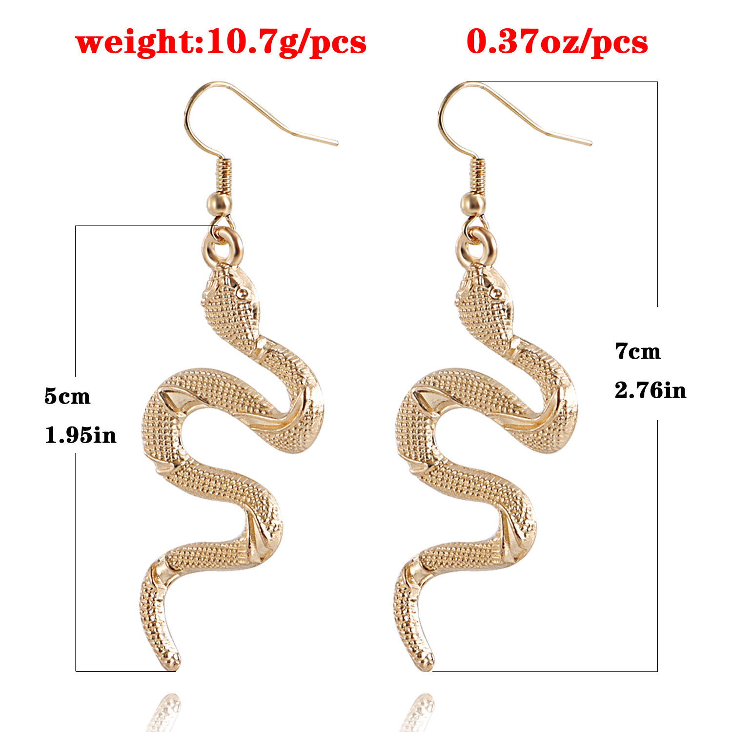 European and American trendy, rustic and cool style, retro snake ear pendants, Japanese and Korean ins snake-shaped wrap earrings and earrings, versatile for women Item Picture