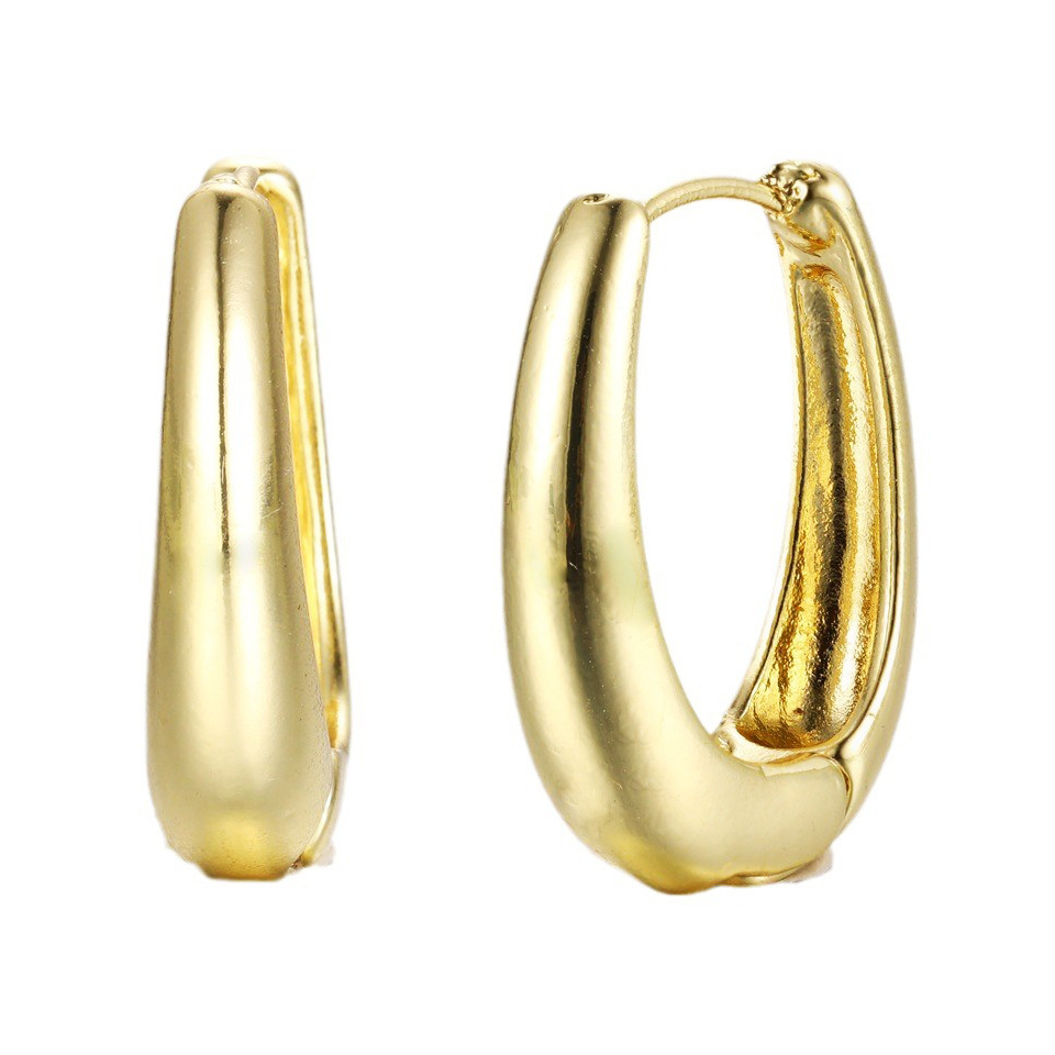 European and American cross-border best-selling retro geometric earrings, niche design sense, cold style, high-end stud earrings, simple and light luxury ear buckles Item Picture