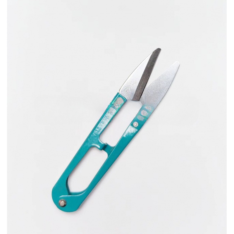 Fengxin Round Head U-shaped small scissors wholesale flat head yarn shears, clothing tailoring tools, textile thread end shears for household use details Picture