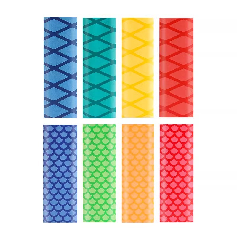 Wholesale black and yellow colored handles, handlebars, sheaths, sleeves, insulating anti-slip fishing rods, patterned tubes and heat shrink tubes Item Picture