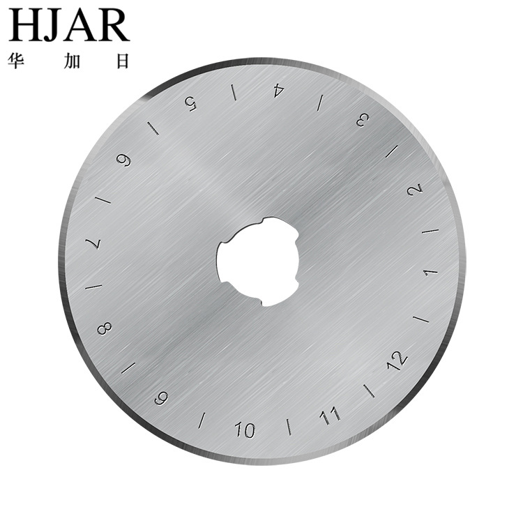 Factory direct sales of 28mm small round knife, fabric cutting small round knife, paper cutting small round knife, fabric splicing round knife Specification drawing