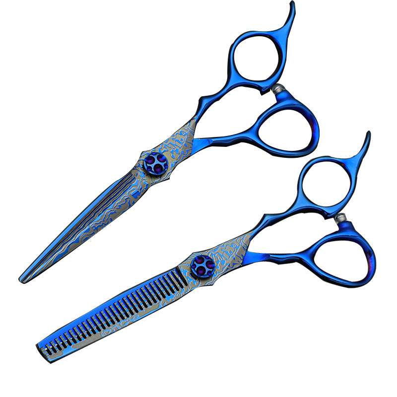 Hairdressing scissors, Damask print flat scissors, teeth scissors, professional hairdressing scissors manufacturer wholesale, popular bestsellers Item Picture