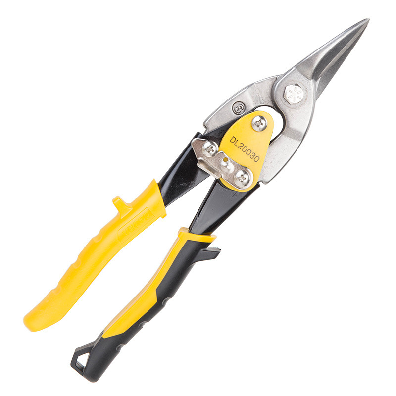 Deli aviation shears DL20030 straight head, left and right bends, 10-inch manual shearing plate, 250mm iron sheet aviation shears Item Picture