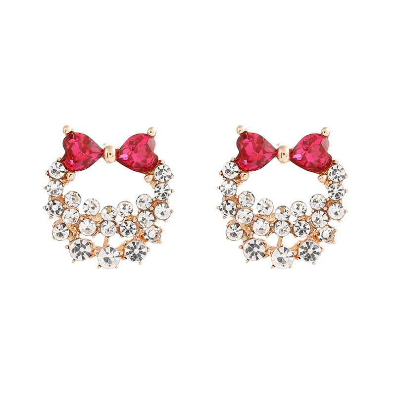 S925 Silver needle new diamond-encrusted bow stud earrings, trendy wholesale of versatile and stylish earrings and pendants Item Picture