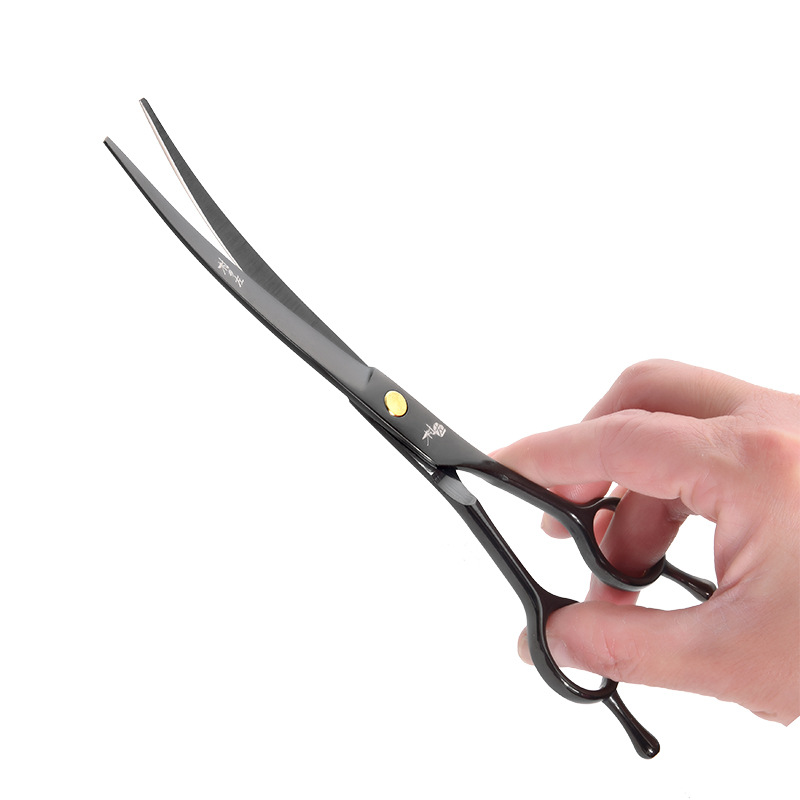 7-inch pet grooming scissors, teeth scissors, flat scissors, pet grooming scissors, pet curved scissors, dog and cat grooming tool set Item Picture