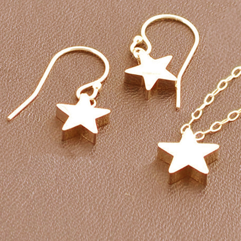 European and American foreign trade accessories, fashionable and versatile alloy personalized accessories, evening accessories, simple star earrings for women Specification drawing