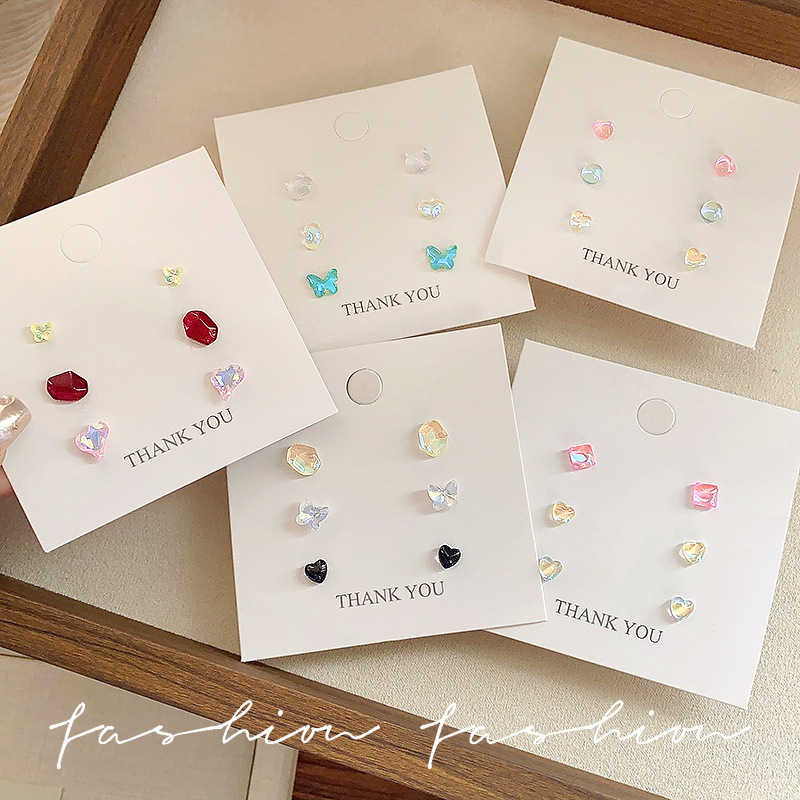 S925 Silver needle InS-style colorful small stone stud earrings are sweet and fresh for women, with a clear and high-end design sense Application Scenario