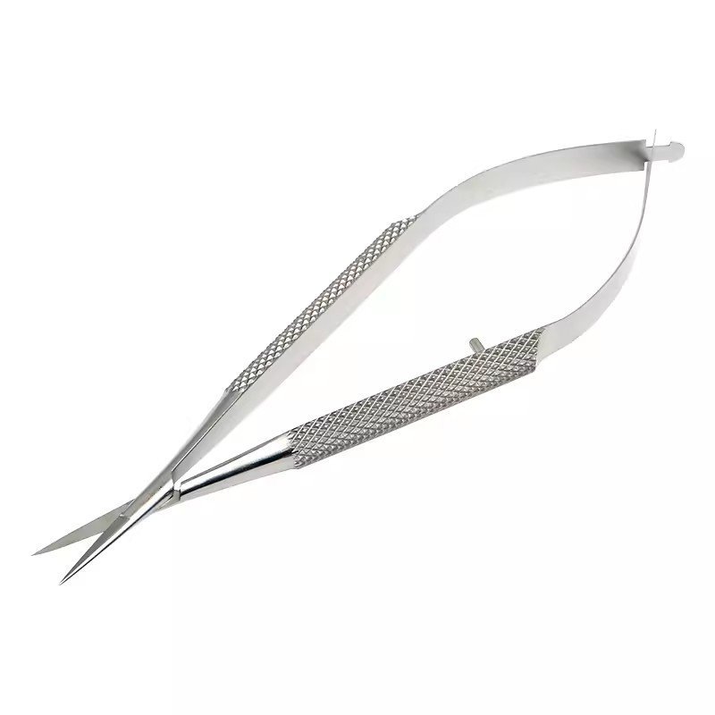 Cosmetic and plastic surgery equipment, medical surgical microscissors, ophthalmic surgery, double eyelid surgery, corneal cutting, 12cm straight elbow Item Picture