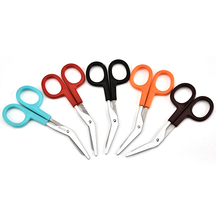 Stainless steel 12cm thin gauze scissors, elbow bandage scissors, muscle stickers, household outdoor canvas scissors details Picture