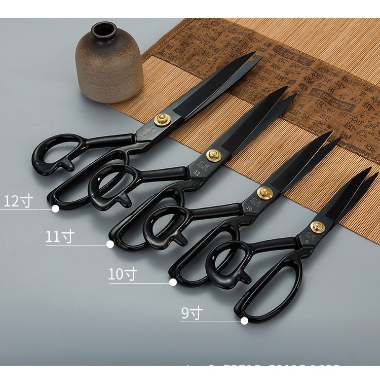 Renji Tailor, scissors, fabric, professional clothing sewing, large cutting, fabric cutting, household and industrial manganese steel genuine products details Picture
