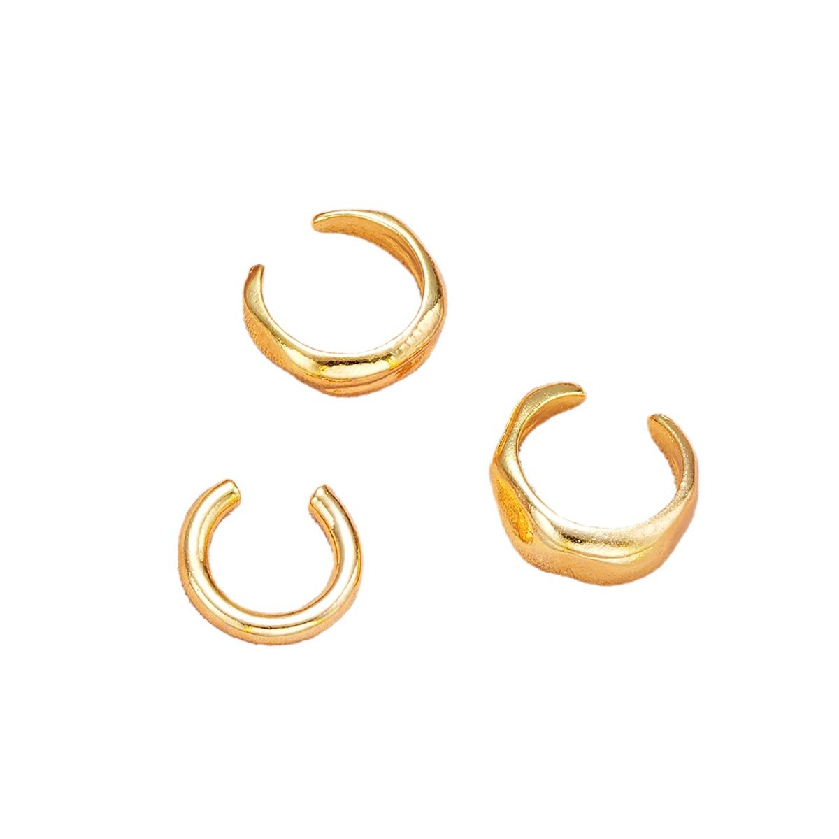 Wholesale of 3-piece set of simple C-shaped alloy ear clips with personalized and trendy earrings and women's accessories for cross-border management in Europe and America Item Picture