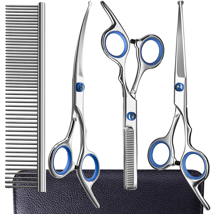 High-quality pet scissors, beauty tool sets, decoration hair clippers, 7-inch straight scissors, curved and upturned scissors, dog and teddy hair clippers from the Internet undefined
