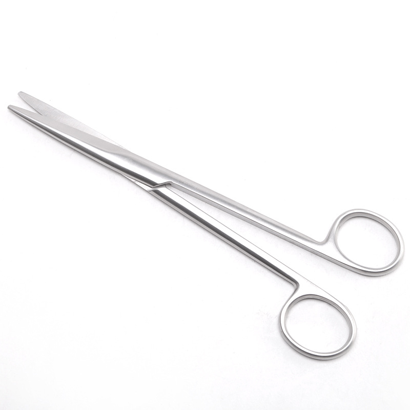 Stainless steel comprehensive tissue scissors, medical surgical scissors, straight round head, curved round fine head, plum-shaped scissors, no coating, dental Item Picture