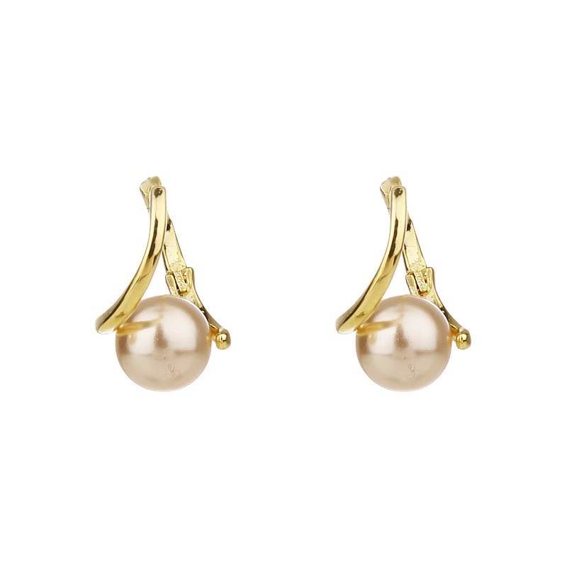 The elegant Maillard pearl earrings are a light luxury and niche design for women. They are the new 2025 Douyin hit ear buckles and earrings Item Picture