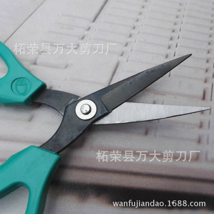 Taiwan Fish Brand 209 Curved Scissors Plastic Handle Curved Scissors Kitchen Knife King Fish Head Curved Scissors Trimming Scissors DIY Curved Scissors Specification drawing