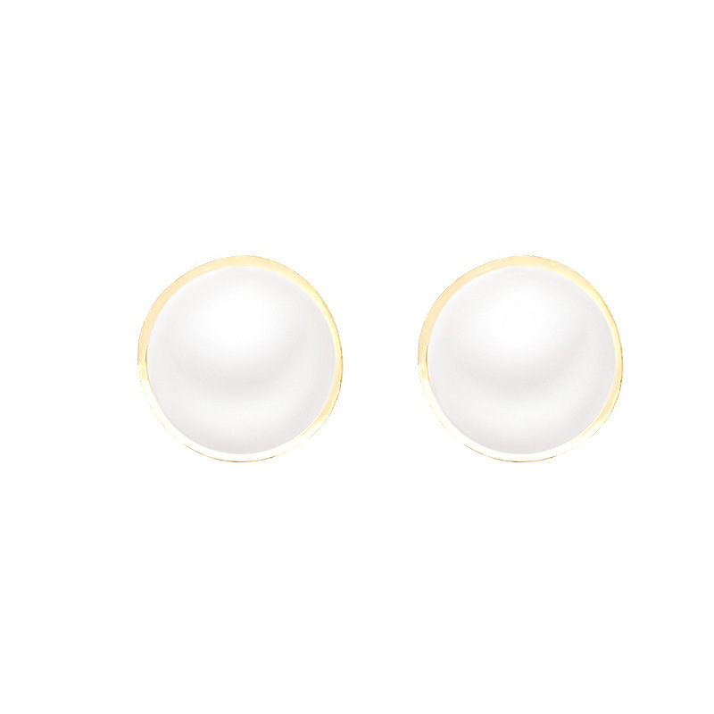 French large pearl stud earrings with a unique design sense and retro style for women, 2023 new trendy and stylish high-end earrings for socialites Item Picture