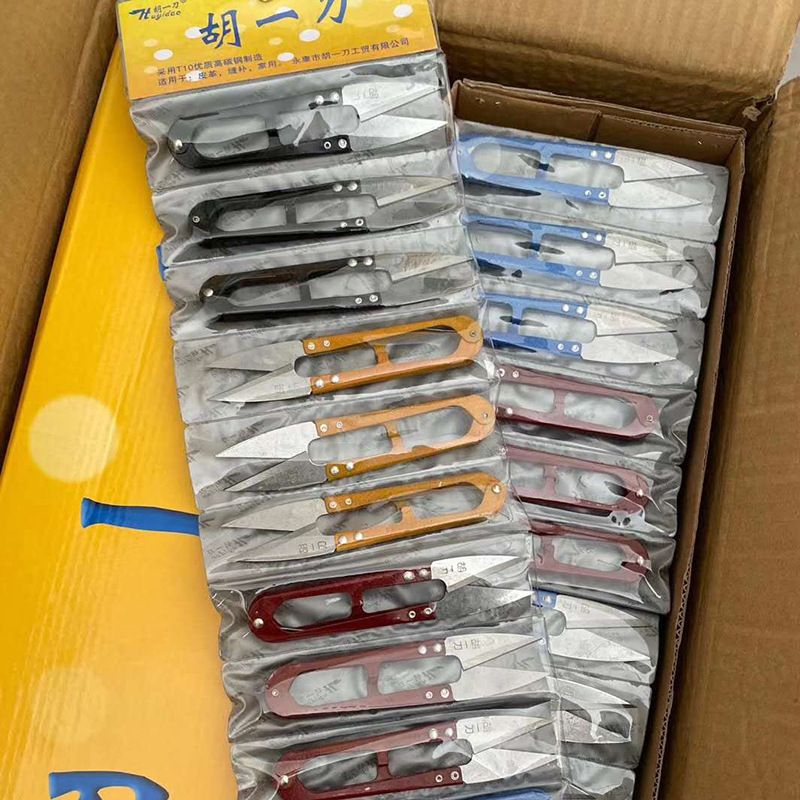 Hu Yidao's high-quality U-shaped wire shears, cross-stitch shears, spring wire shears, factory wholesale Specification drawing