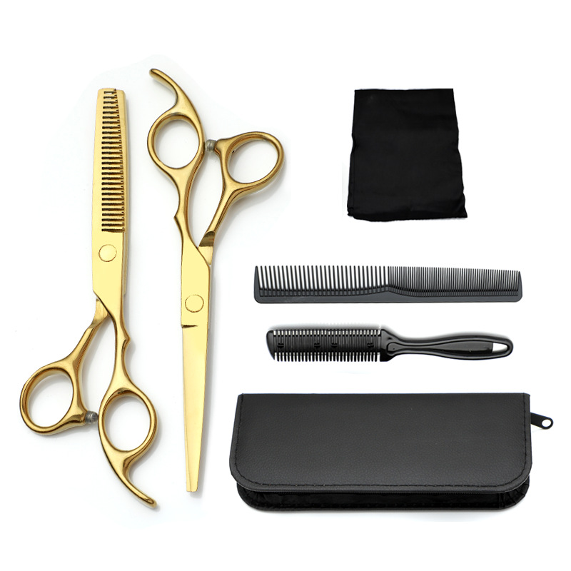 The original manufacturer of Black gold hairdressing scissors supports wholesale of scissors sets, which are popular cross-border products undefined