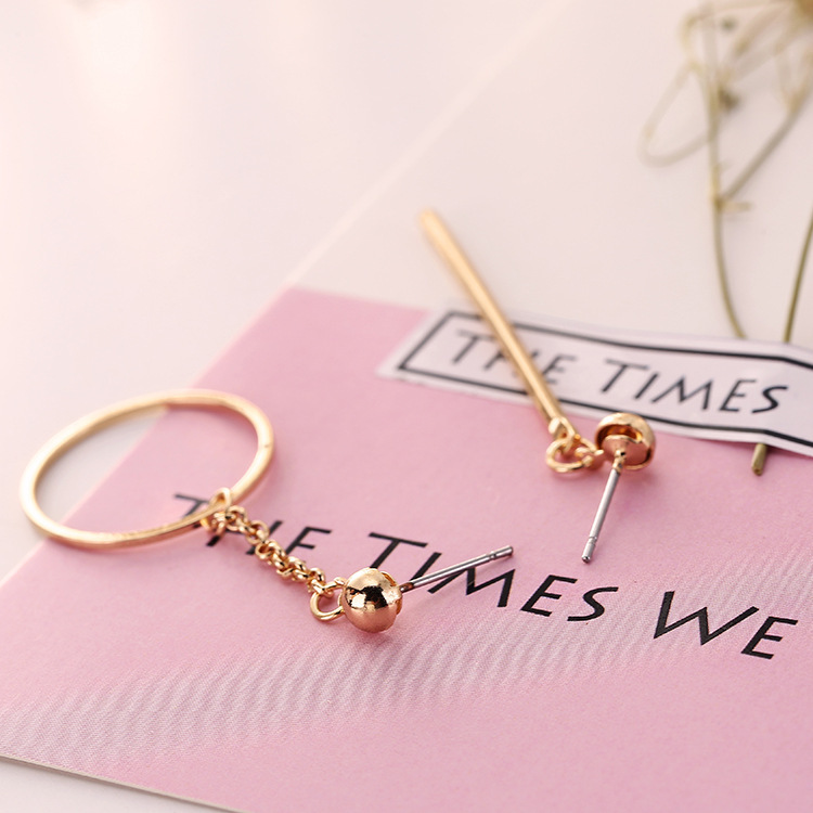 Korean geometric element star hollowed-out design AB style earrings, stud earrings, ear clips, fake stud earrings, long style Application Scenario