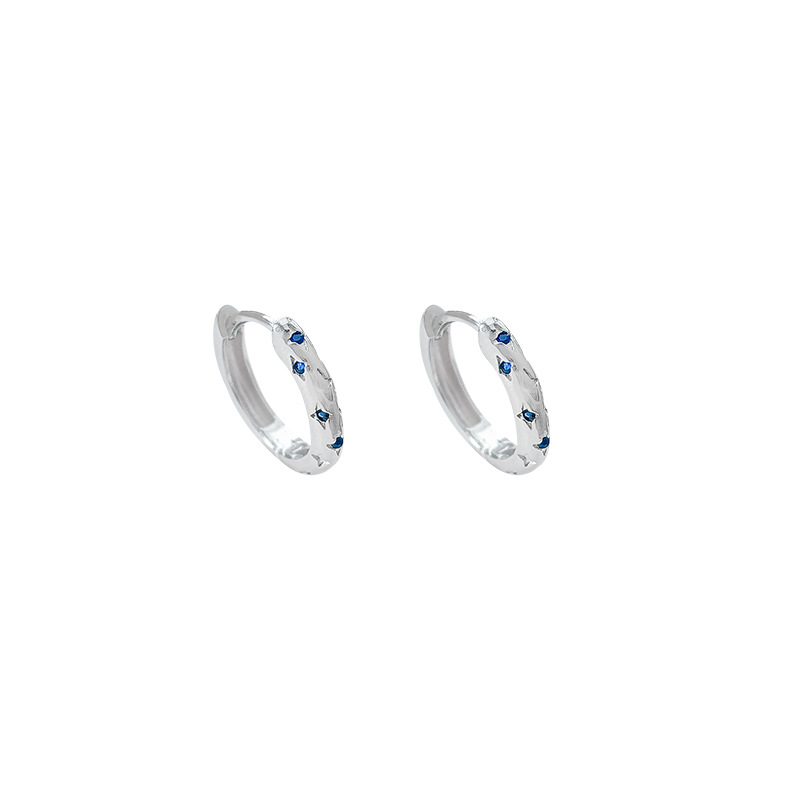 925 Silver pinpointed star diamond-encrusted ear buckles, a high-end, unique and niche design, cold style earrings, a new bestseller for women in 2025 Item Picture