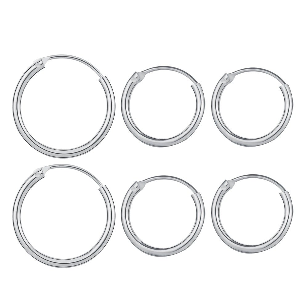 Han Zhishang Cross-border Fashion Simple round metal small earrings Creative punk personality hip-hop ear rings Application Scenario