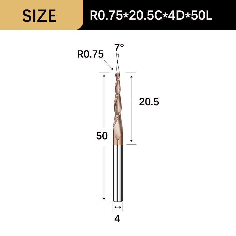 Wangrui 55-degree coated cemented carbide 3D embossed engraving tool for wood, aluminum and copper CNC tools undefined
