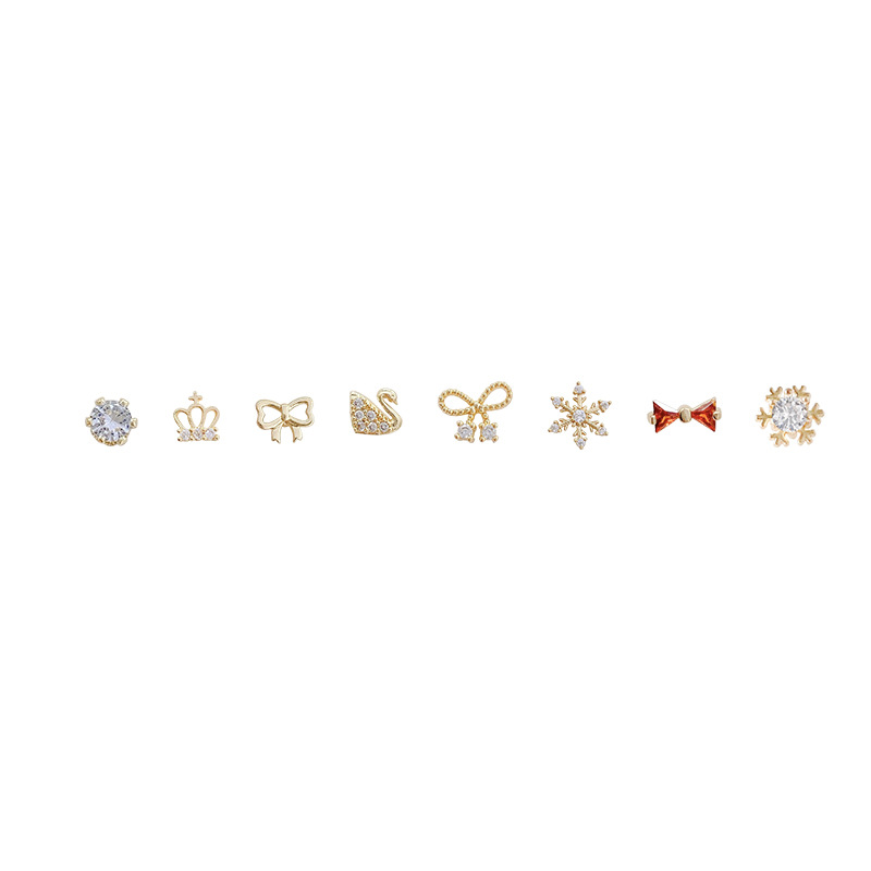 ins Trendy Ear Care Set, 925 silver stud earrings, Super Flash Zircon pearl earrings, high-end earrings, women's elegance wholesale Item Picture