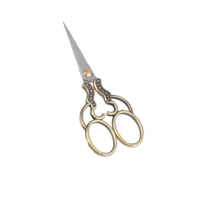 Cross-stitch scissors, paper-cutting special scissors, vintage alloy embroidery thread ends, household nail and eyelash art small scissors undefined