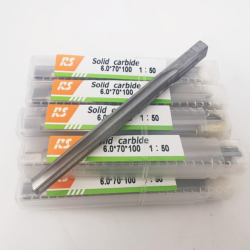 1:50 taper reamer tungsten steel solid carbide conical reamer 3, 4, 5, 6, 8, 10, 12 in stock manufacturer full figure