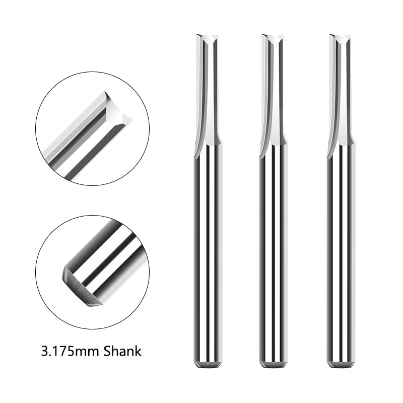 Wholesale of new cross-border 3.175-handle 2-edge straight slot milling cutter, silver tool milling cutter, double-slot sharp cutter and engraving cutter Application Scenario