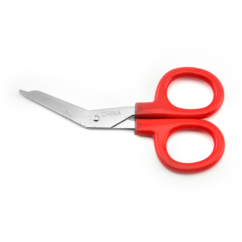 Wholesale small stainless steel elbow gauze scissors, first aid kit accessories, multi-purpose scissors for home use undefined