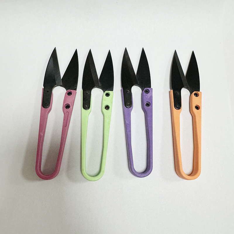 Wholesale household U-shaped yarn shears, hand-sewing carbon steel thread trimming shears, thread trimming and cross-stitch small scissors for factories undefined