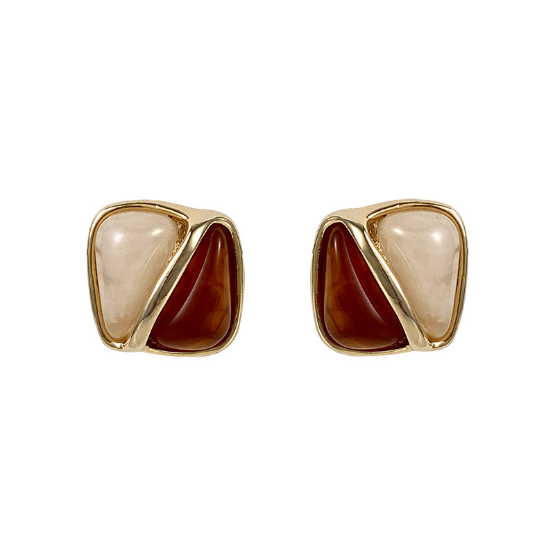 S925 Silver needle retro style stud earrings, female Internet celebrity niche design sense light luxury earrings, a new type of ear accessory in 2025 Item Picture