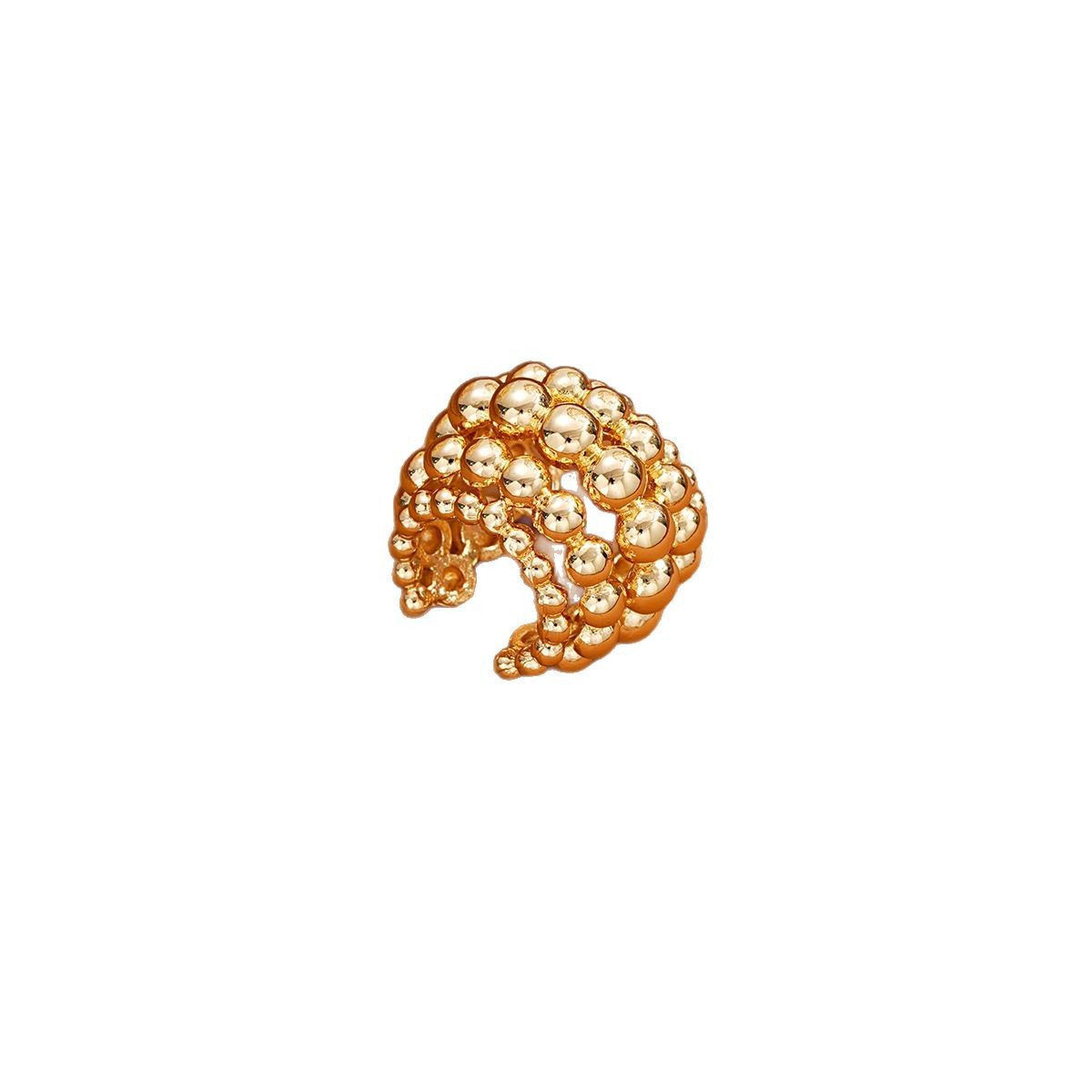 New cross-border fully managed personalized C-shaped semi-circular beading ear clips/A cold and elegant style bestseller boneless ear clips for women Item Picture