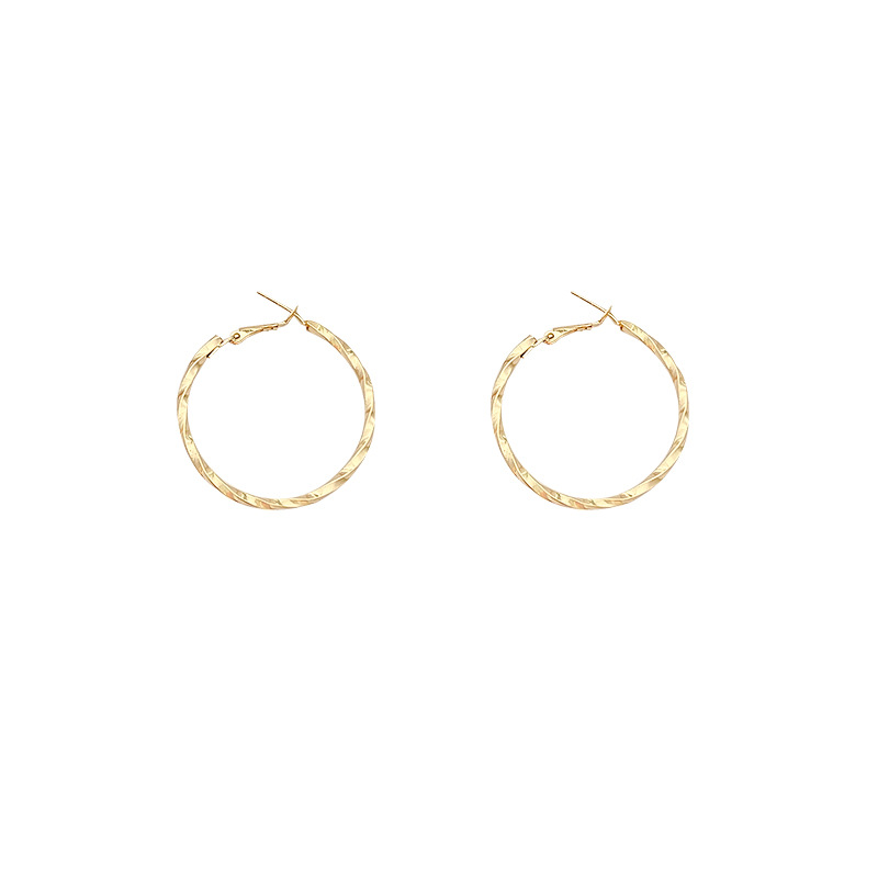 European and American style geometric twisted flower irregular temperament ear rings s925 silver needle simple and versatile exaggerated earrings and earrings for women Item Picture