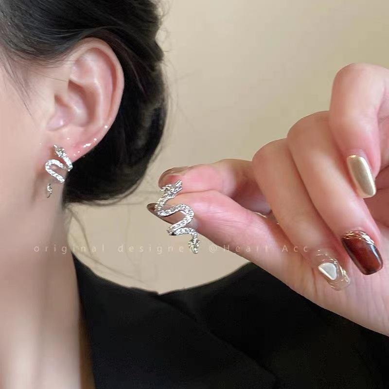 This is a unique and niche new Chinese-style earring for women with dragon-shaped earrings in their zodiac year. It is a light luxury and exquisite earpiece with a sense of sophistication full figure
