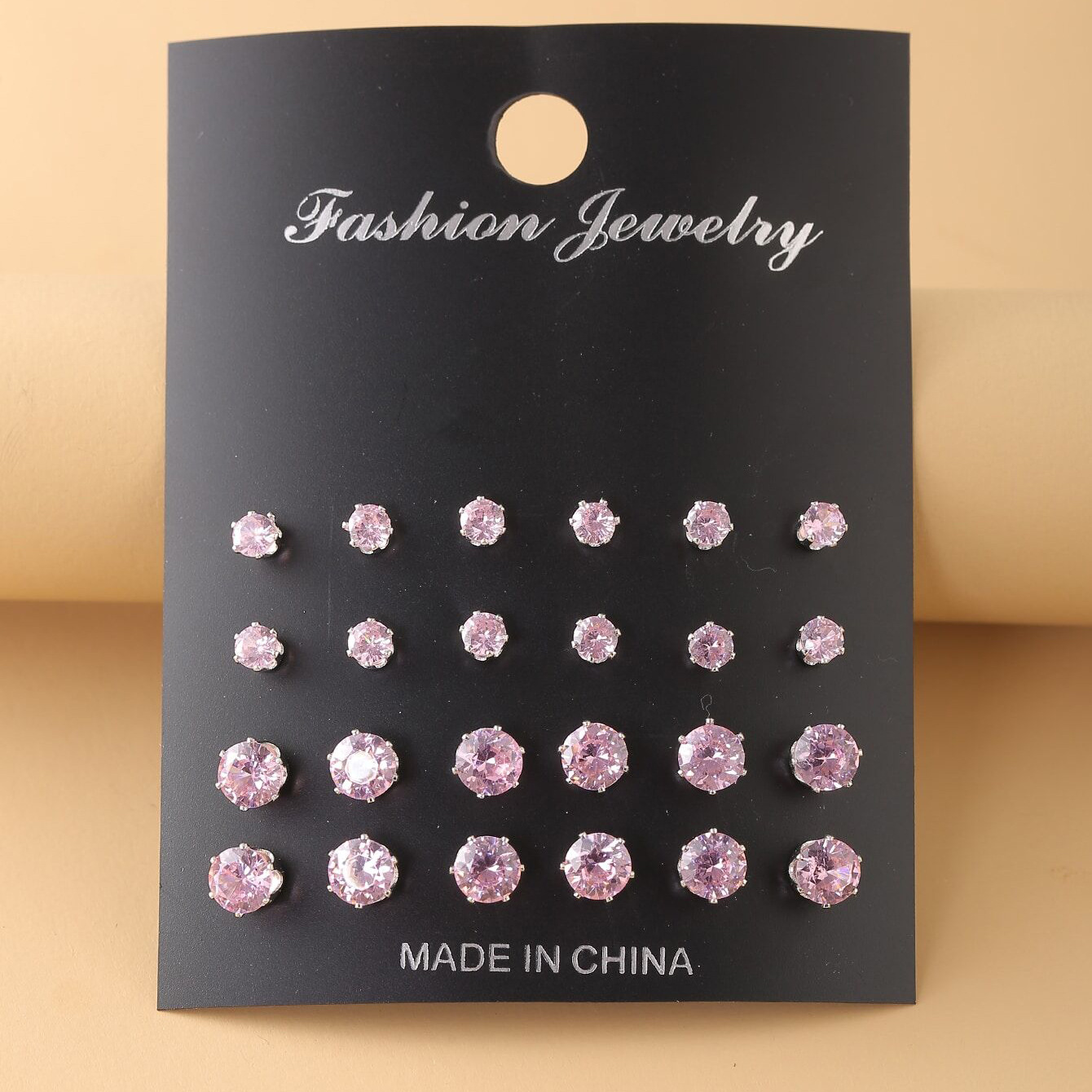 European and American export ear accessories with crystal zirconium six-prong 12-pair earrings, cross-border best-selling ear stud set earrings Application Scenario