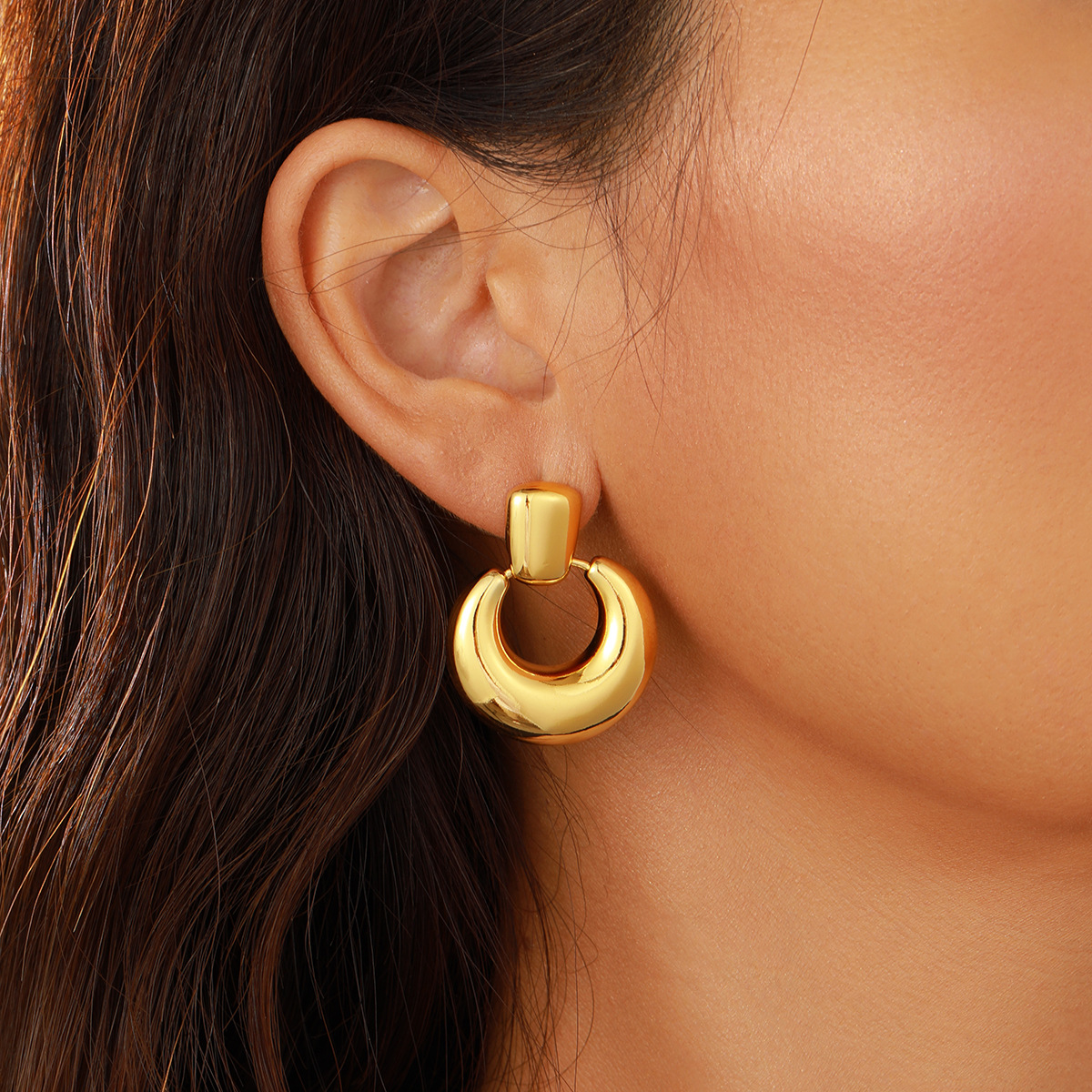Amazon's best-selling 3-piece set of trendy irregular geometric earrings, a high-end, exquisite and personalized women's ear accessory set Specification drawing