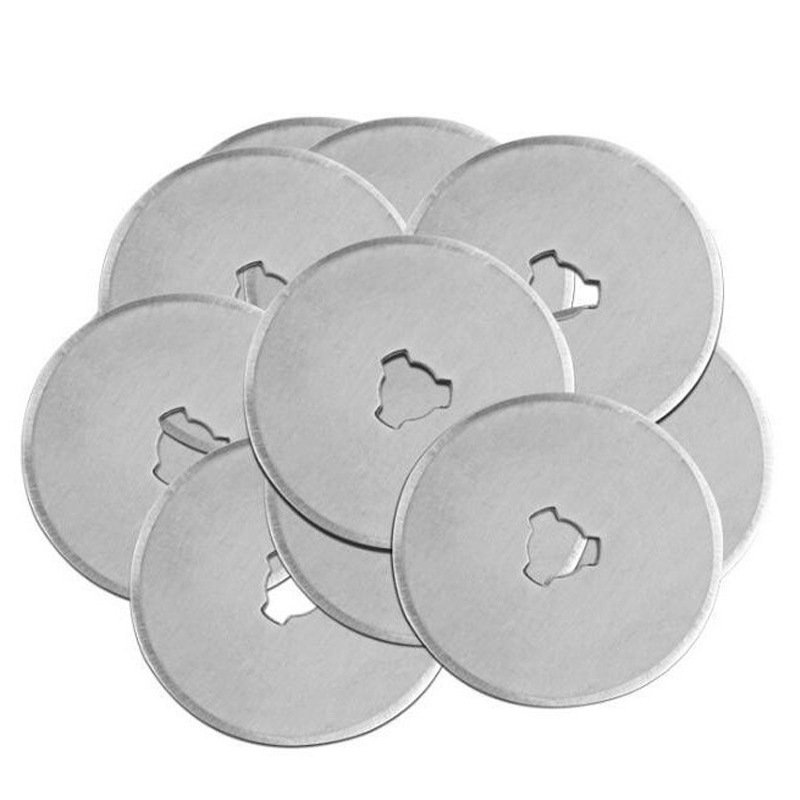 28mm - 45mm rotary cutting circular head blade for leather stripping, thread cutting and fabric cutting. Wholesale available for repackaging Specification drawing