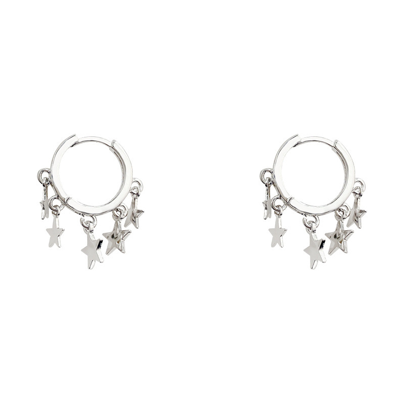 s925 Silver Needle high-end, light luxury star-shaped earrings for women, a new trendy bestseller with a niche design in 2025 Item Picture