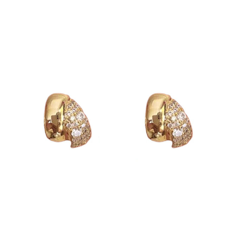 Xiaoxiang French stud earrings for women, light luxury and unique earrings, niche design sense, high-end feel, commuting style, exquisite earrings Item Picture
