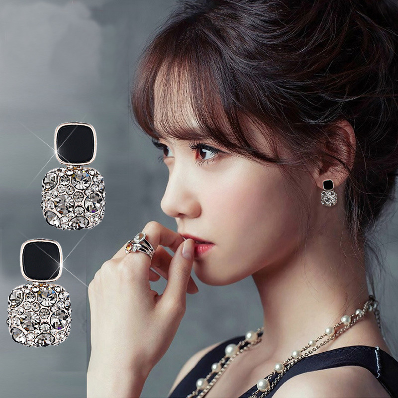 S925 silver needle earrings, new trendy earrings, Korean style wholesale, fashionable and versatile, anti-allergy earrings details Picture