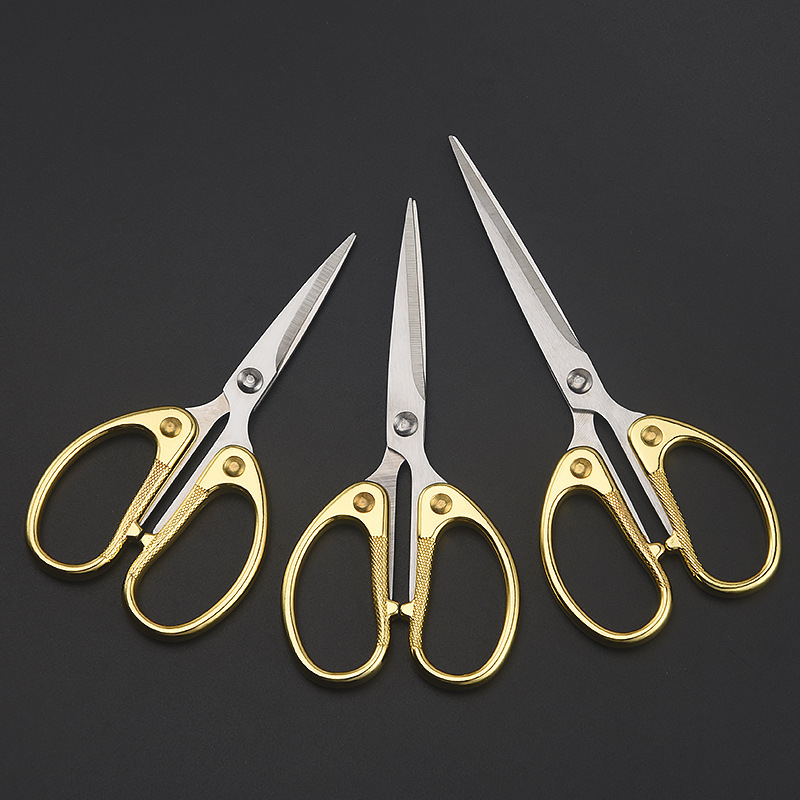 In-stock stainless steel dragon and phoenix scissors, multi-functional opening ribbon-cutting scissors, wedding gold scissors, household alloy dragon and phoenix scissors Specification drawing